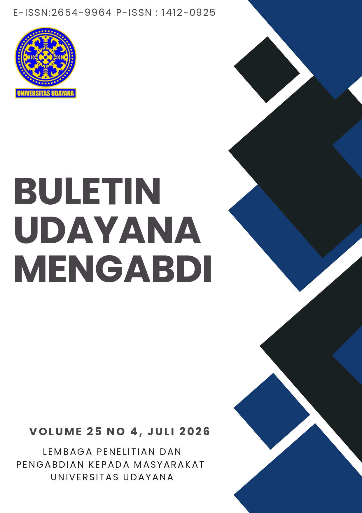 					View Vol. 25 No. 4 (2026): Buletin Udayana Mengabdi
				