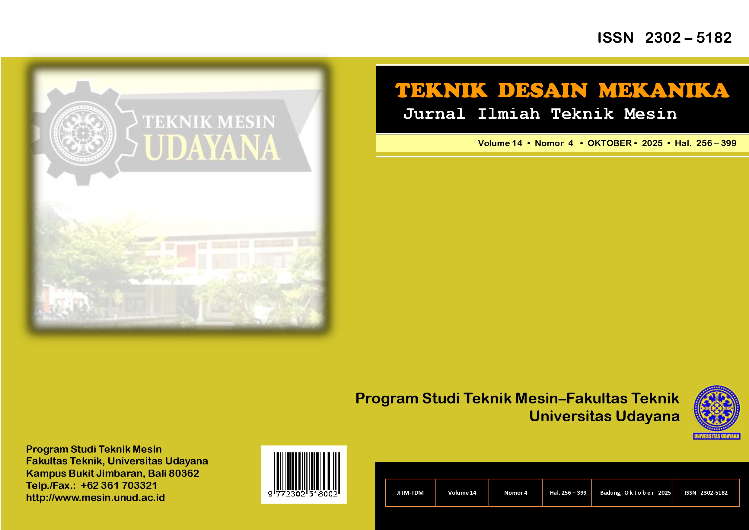 					Lihat Vol 14 No 4 (2025): Jurnal Teknik Desain Mekanika
				